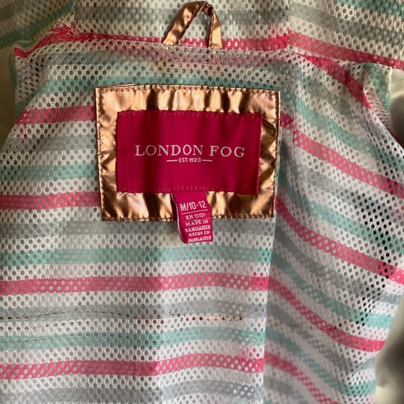 London Fog Girls Shiny Rose Gold Metallic Jacket🌫 - Picture 8 of 10